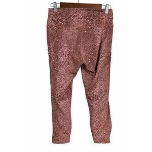 Fabletics Oasis PureLuxe Capri Leggings Small Leopard Kiss Pockets Athleisure